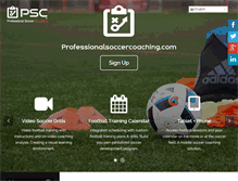 Tablet Screenshot of professionalsoccercoaching.com